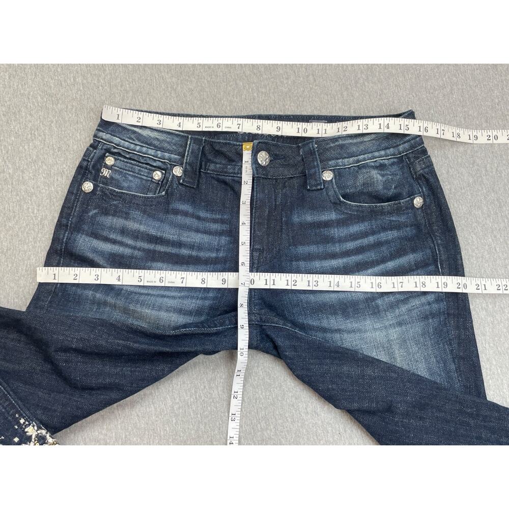 Miss Me Jeans Womens 29 Blue Cotton Blend Stretch Ankle Skinny Leg - Picture 7 of 9